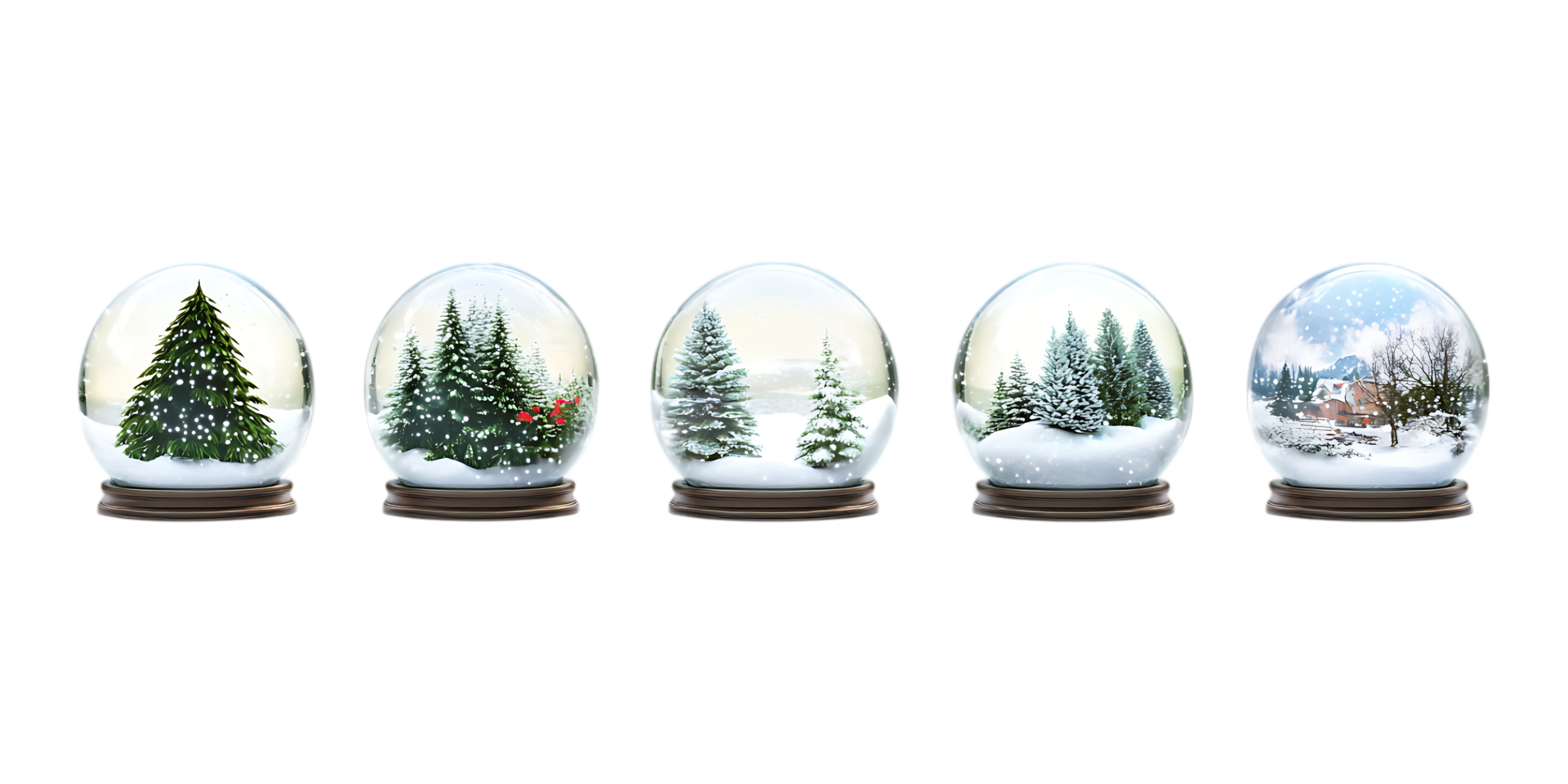 Holiday Snow Globe Collection for Festive Illustrations png