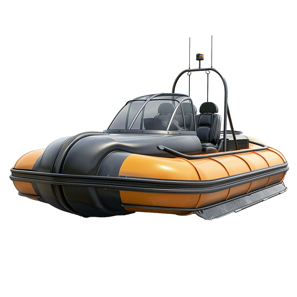 Highspeed amphibious inflatable boat for rescue operations and marine exploration png