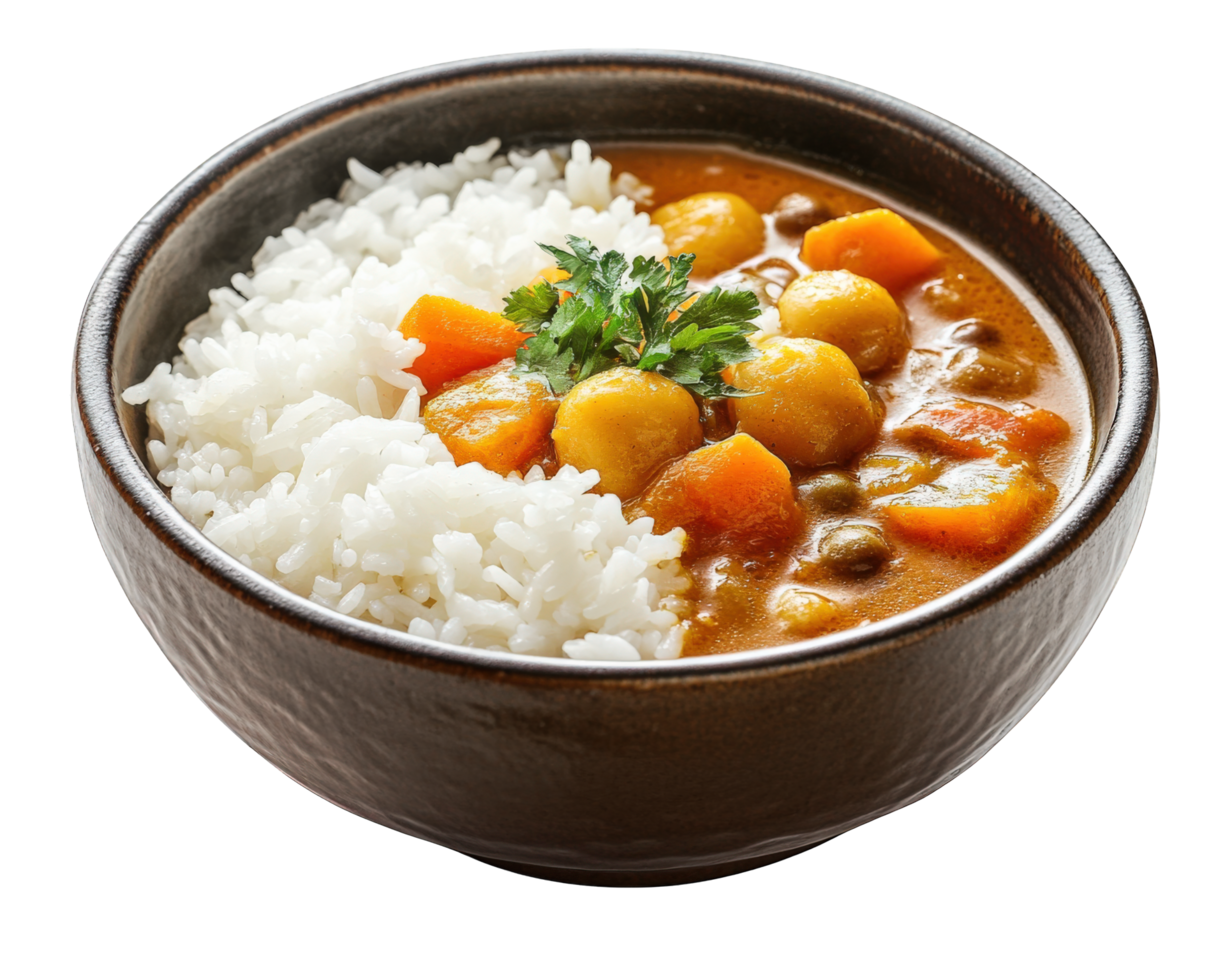 A bowl of rice and vegetables with a spoon png