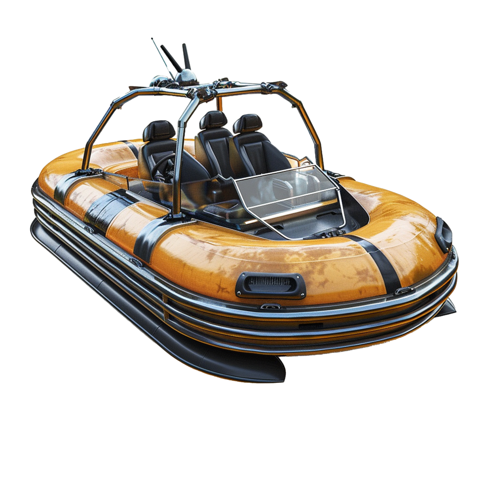 Futuristic Amphibious Vehicle Concept Design Yellow and Black png