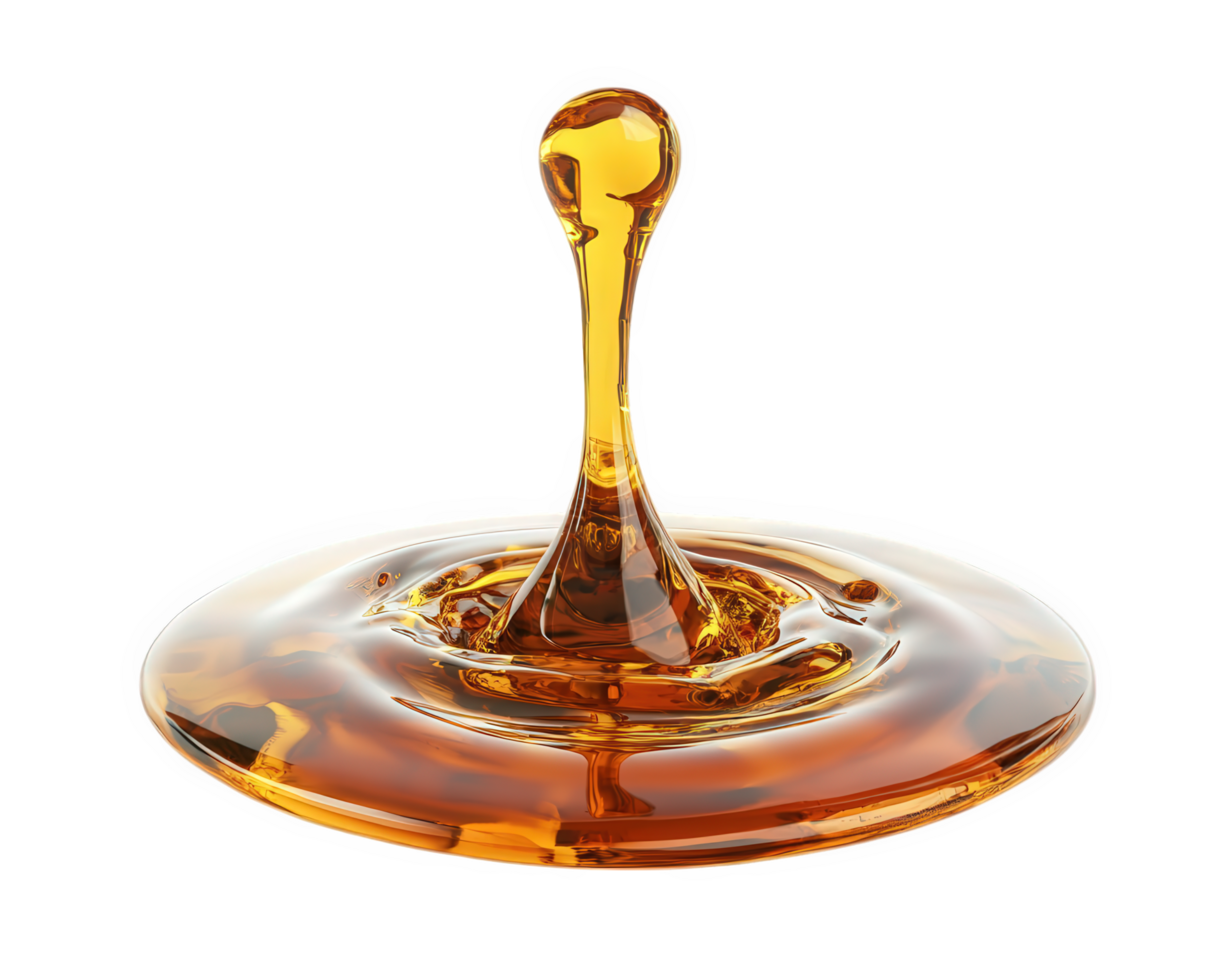 A drop of honey is shown on a black background png