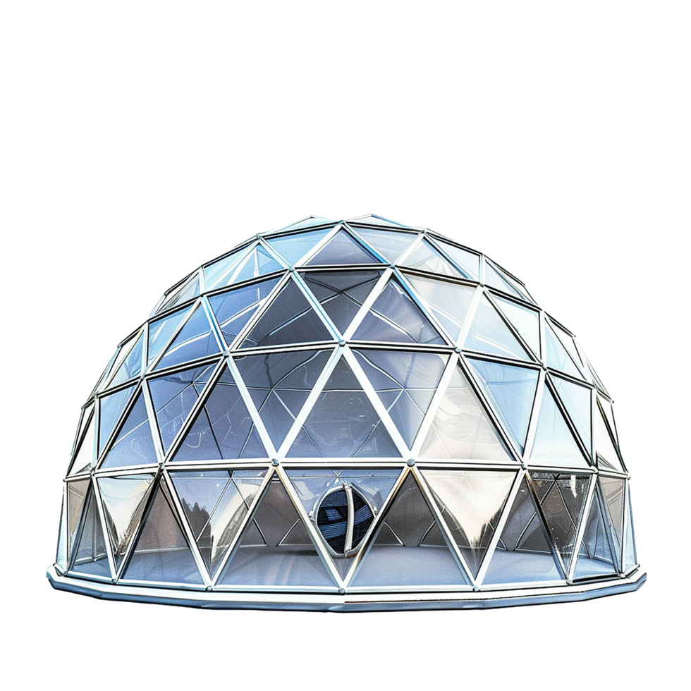 Stunning Geometric Glass Dome Structure Architectural Design png