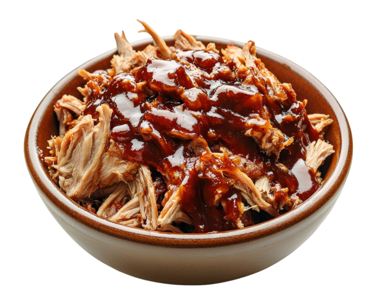 Bbq pulled pork in a bowl png