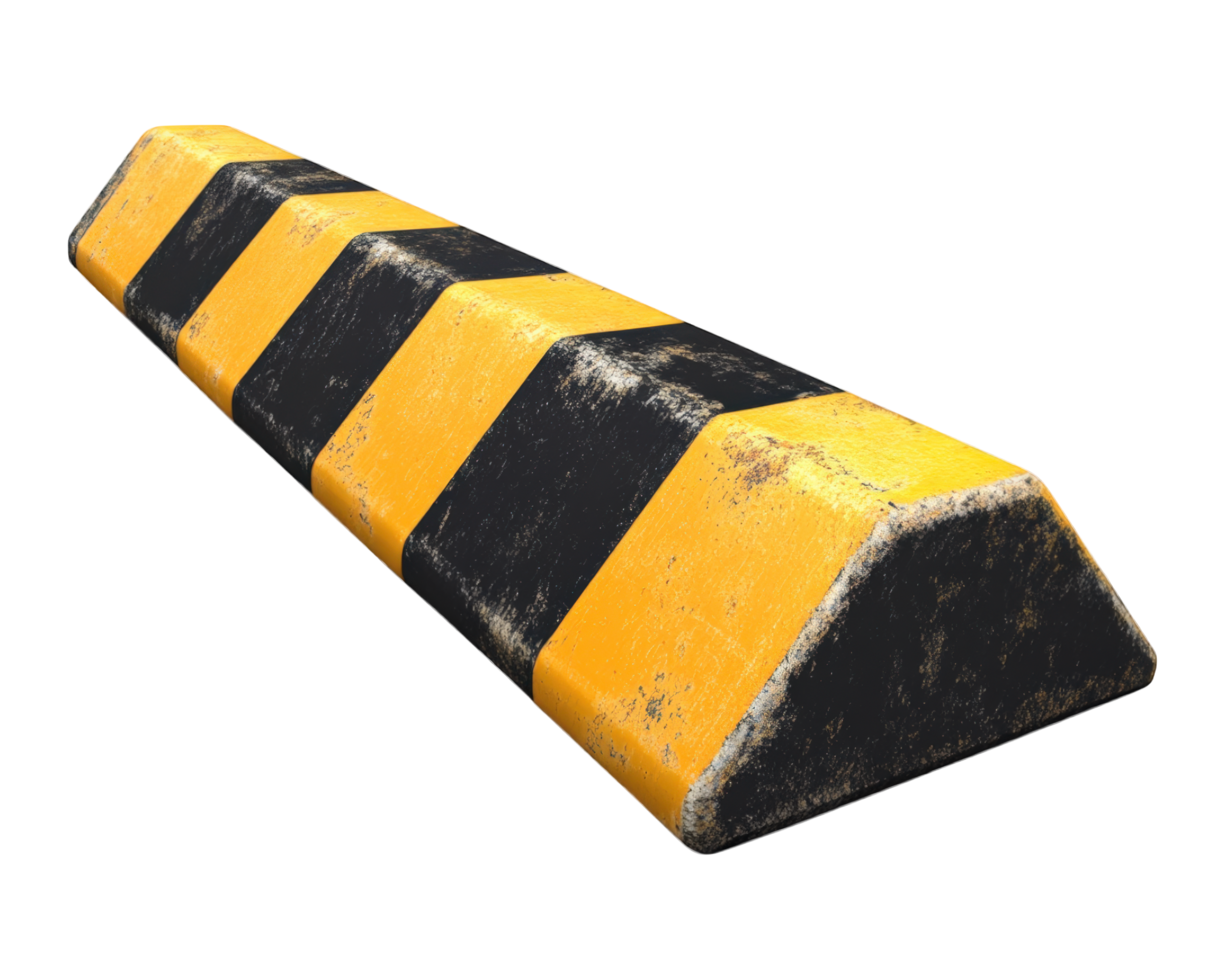 A black and yellow striped barrier on a black background png
