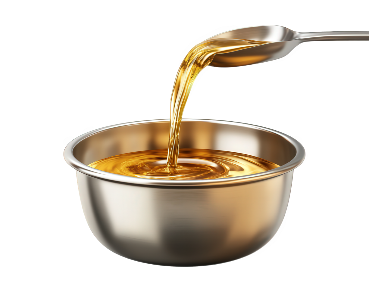 A spoonful of honey is pouring into a bowl png