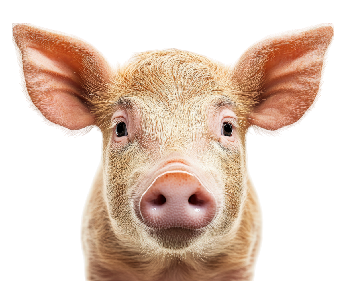 A pig is looking at the camera png