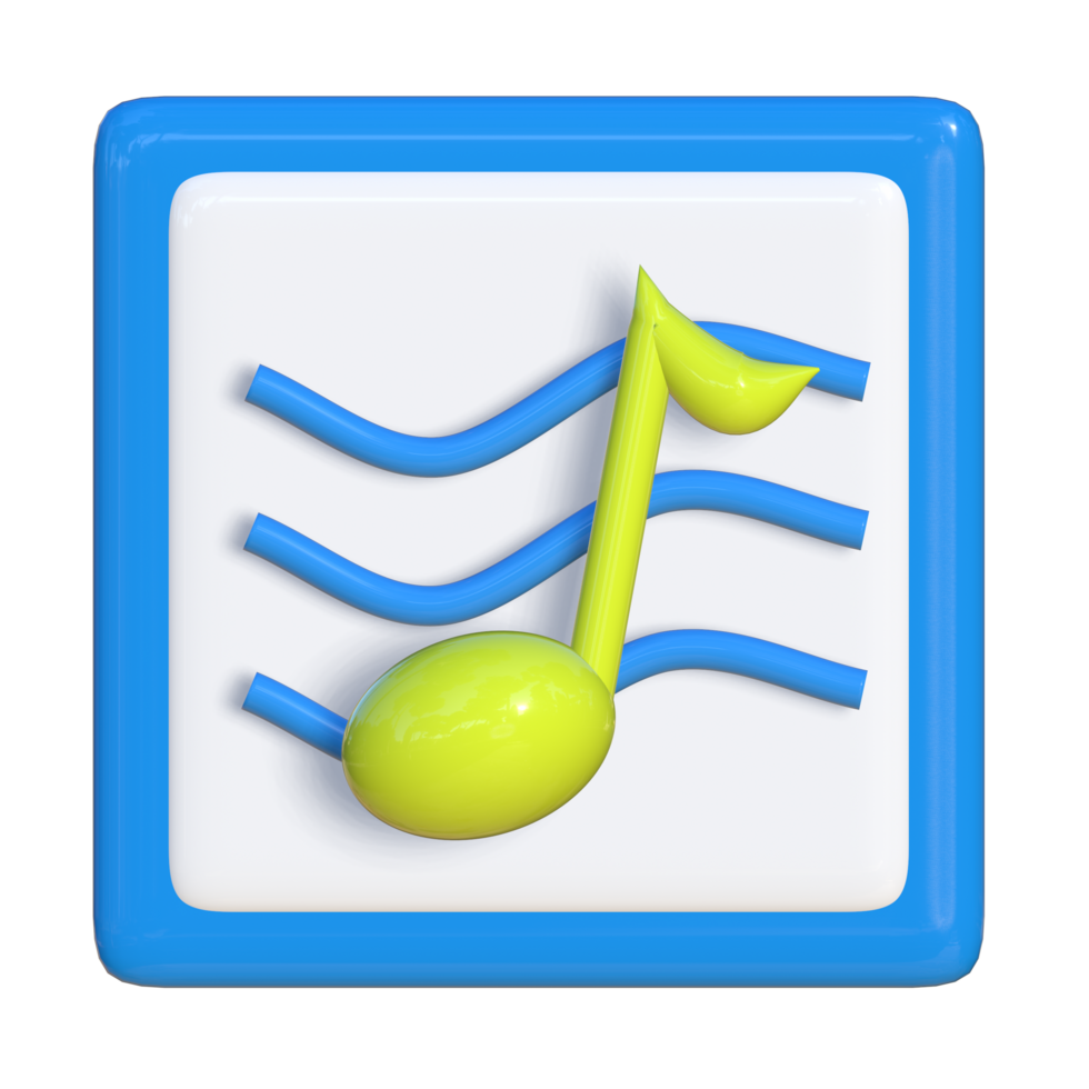 Simple 3d icon of tone symbol. Suitable for presentation media, template design, brochures, promotional media and advertisements. png