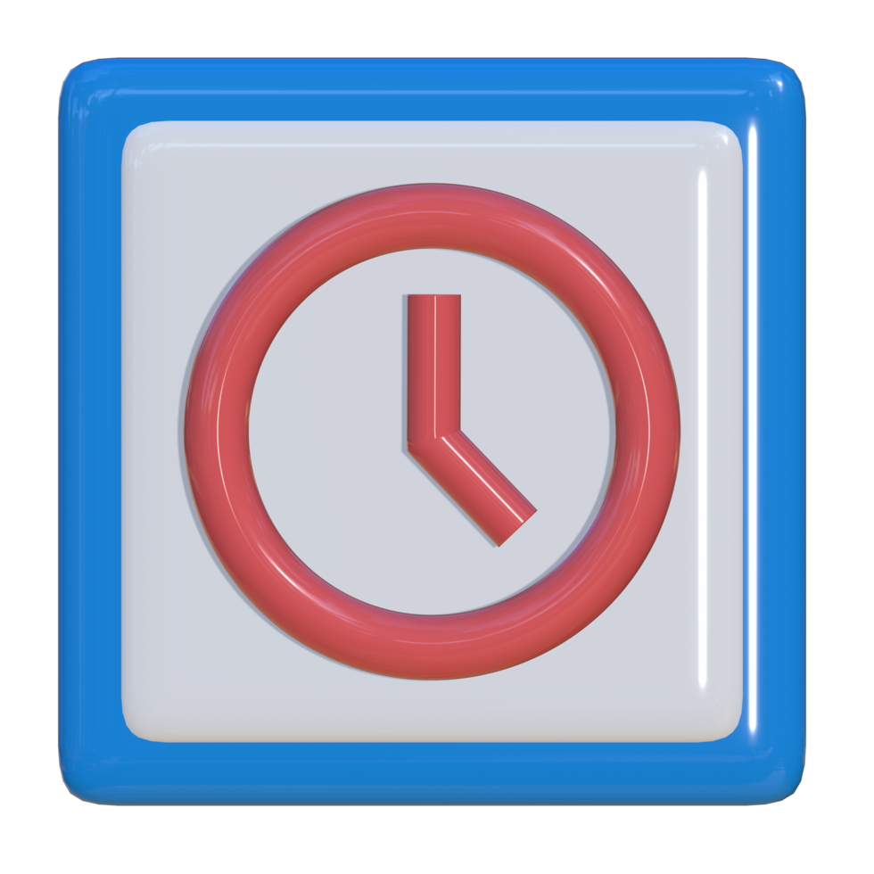 Simple 3d icon of a clock. Suitable for presentation media, design templates, flayers, brochures, promotional media and advertising png