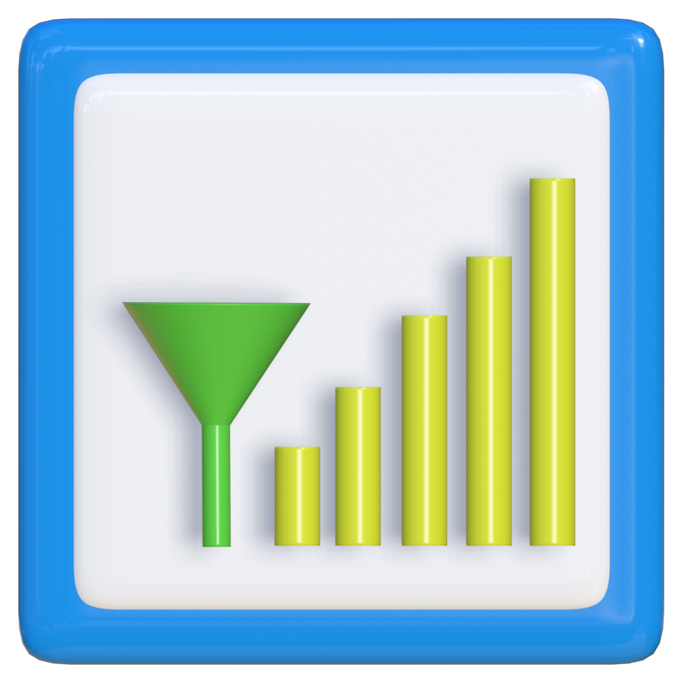 Simple 3d icon of signal network bar. Suitable for presentation media, template design, brochure, promotion media and advertisement. png