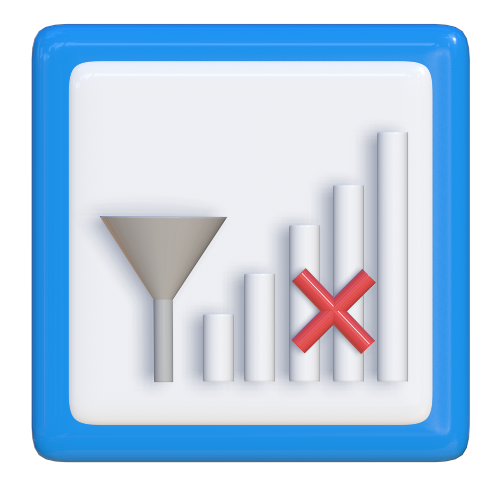 Simple 3d icon of no signal. Suitable for presentation media, template design, brochures, promotional media and advertisements. png