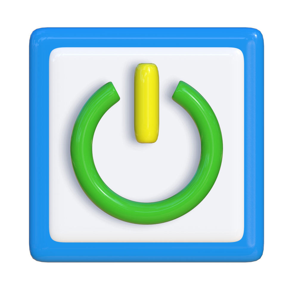 Simple 3d icon of switch button. Suitable for presentation media, template design, brochure, promotional media, technology and advertisement png