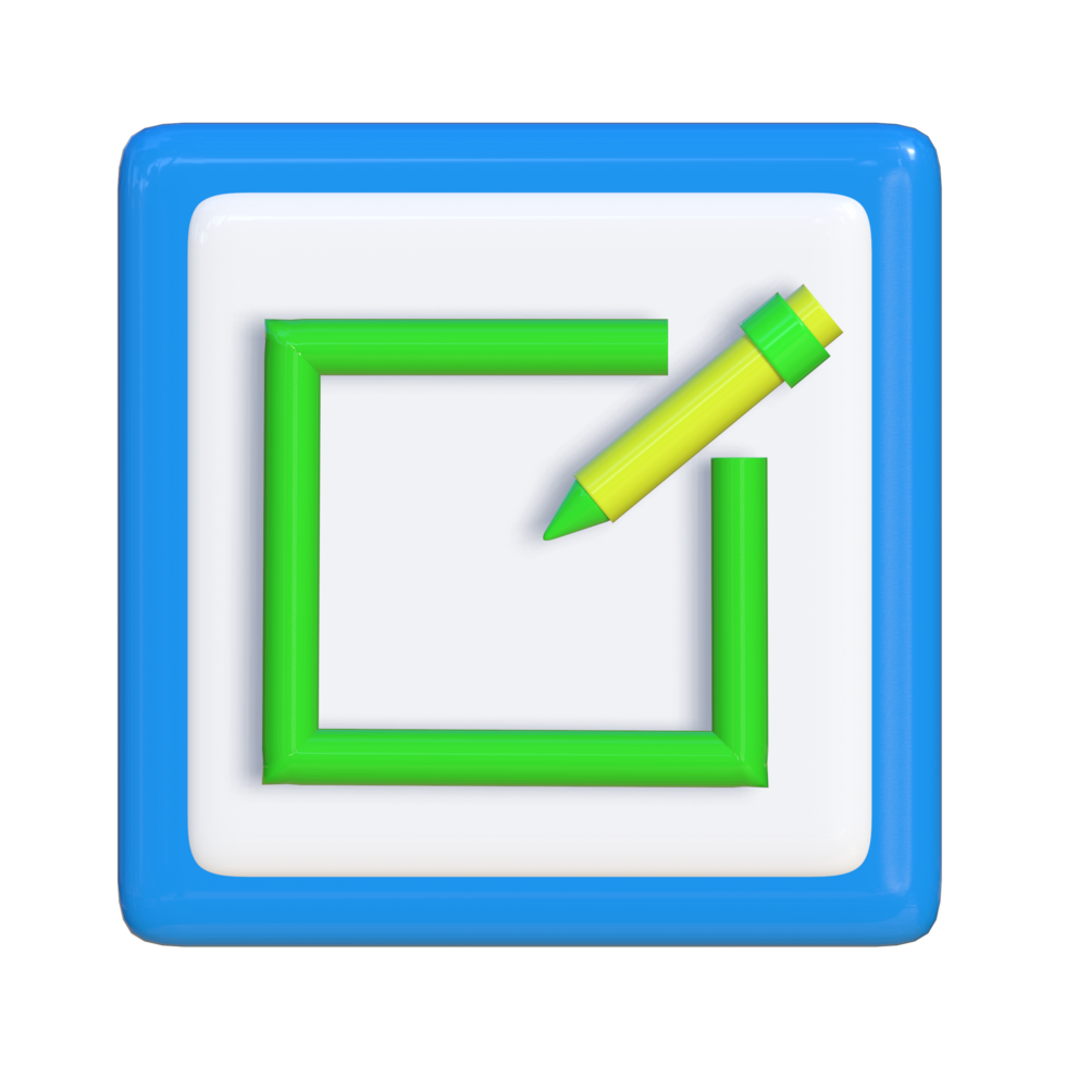 Simple 3d icon of window editing. Suitable for presentation media, template design, brochures, promotional media and advertisements. png