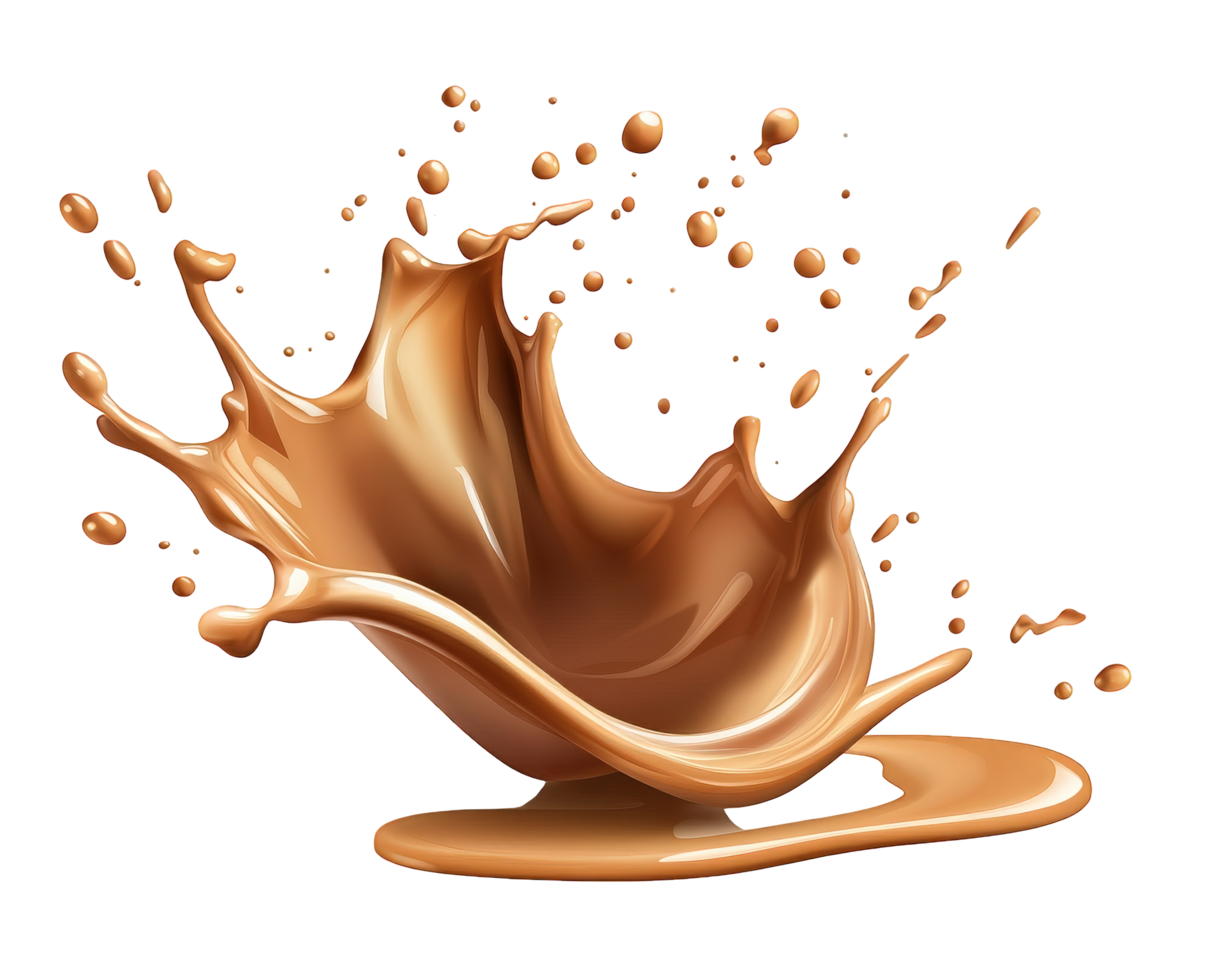 A splash of chocolate on a black background png