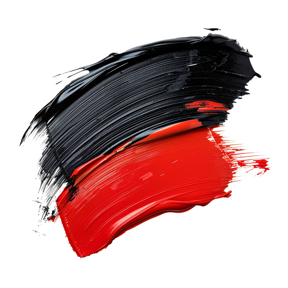 Abstract Red and Black Paint Strokes Swirl Artistic Background Design png
