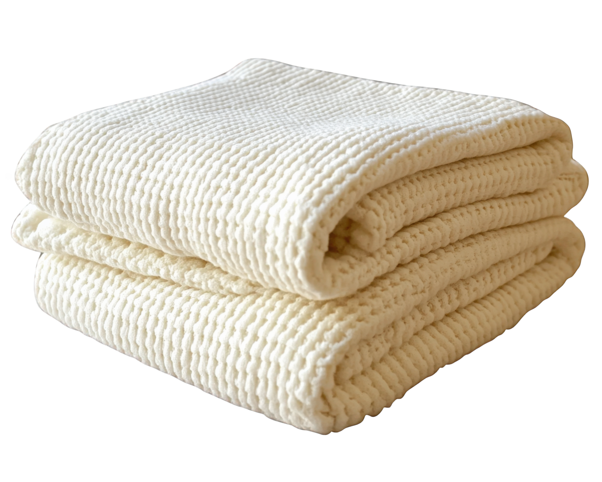 A stack of white blankets on a black background png