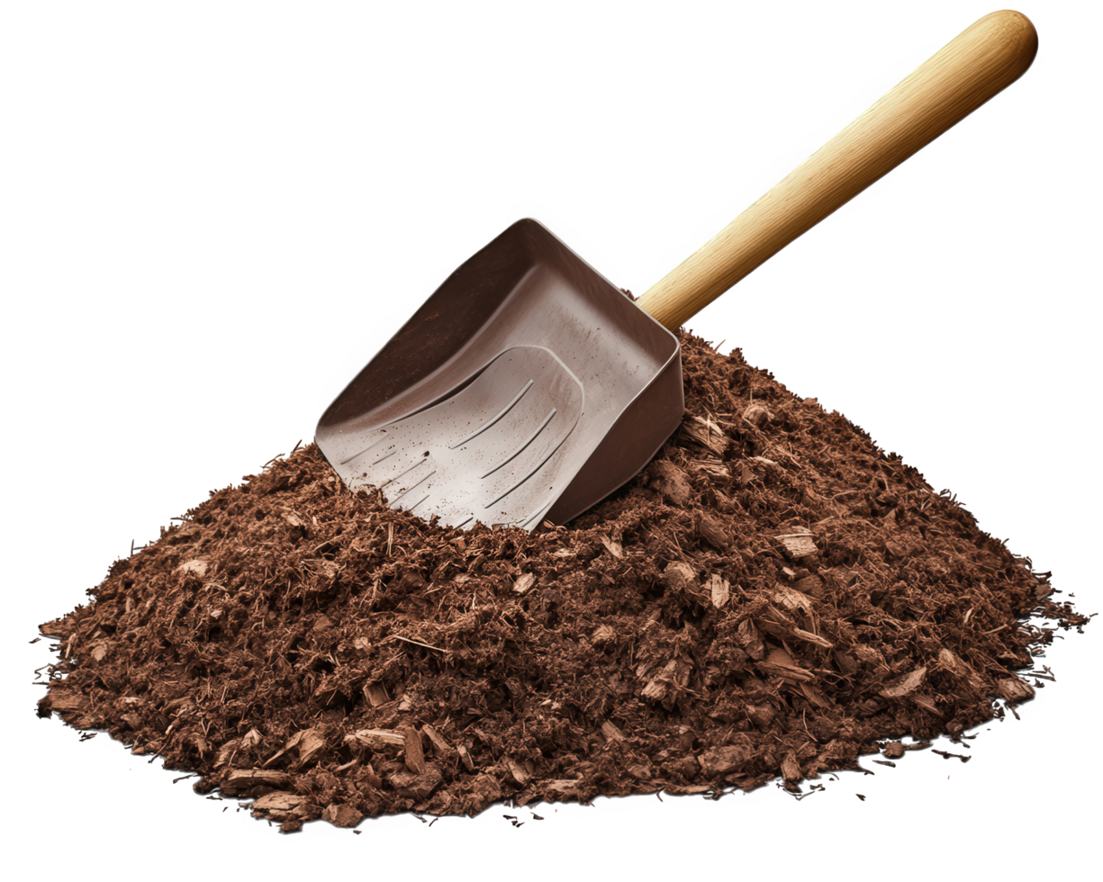 Shovel and soil png