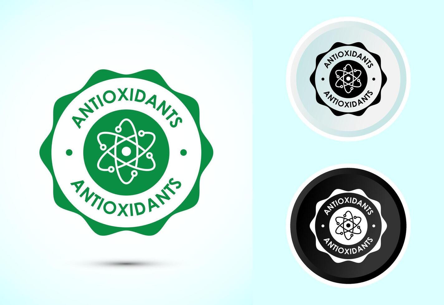 Rich in antioxidants icon illustration. Antioxidant rich food sign symbol, Color black and white vector