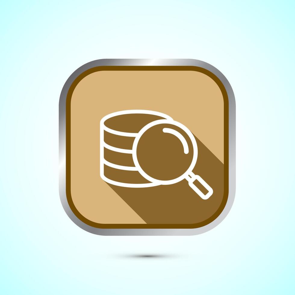 Data analytics icon design. Market research sign, analytic icon, Gold color shadow button design vector