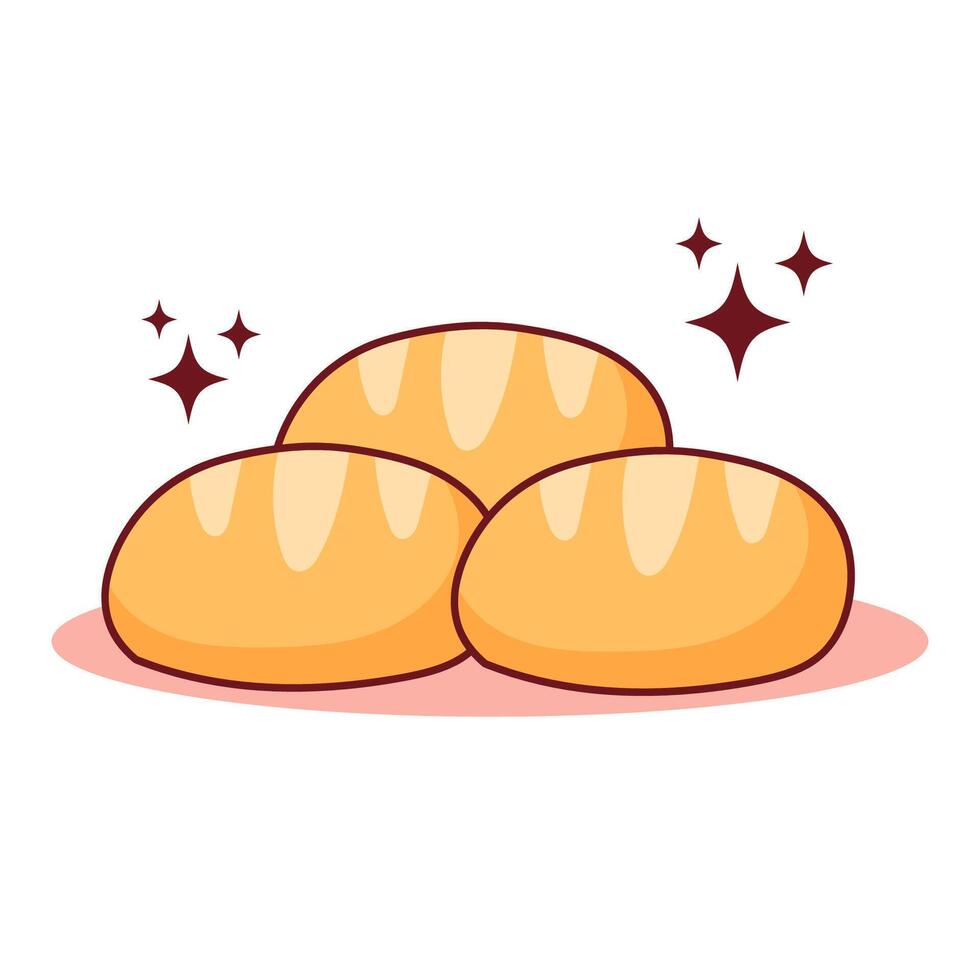 Bread cartoon. Food concept design. vector