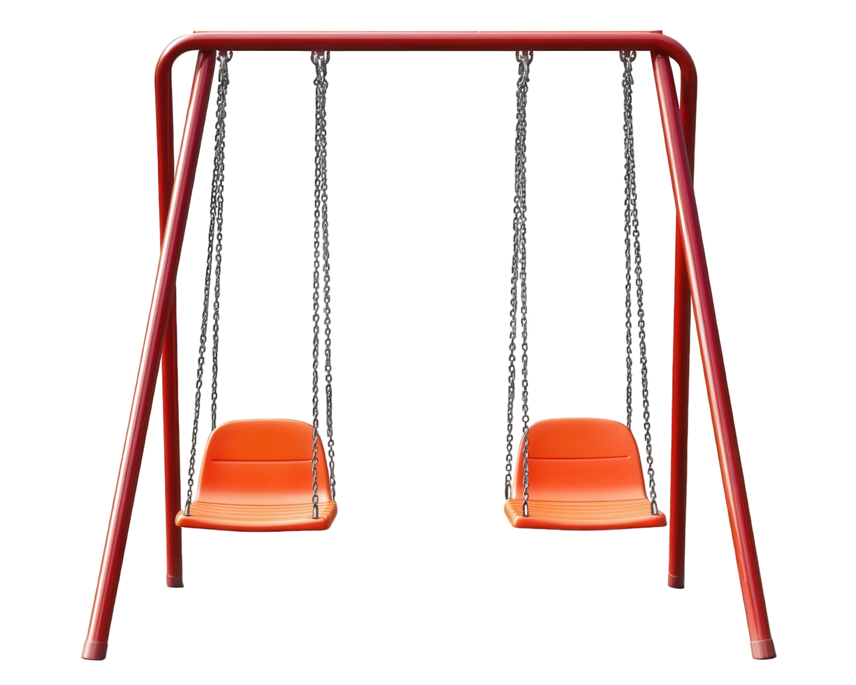 Two orange swings are shown on a black background png