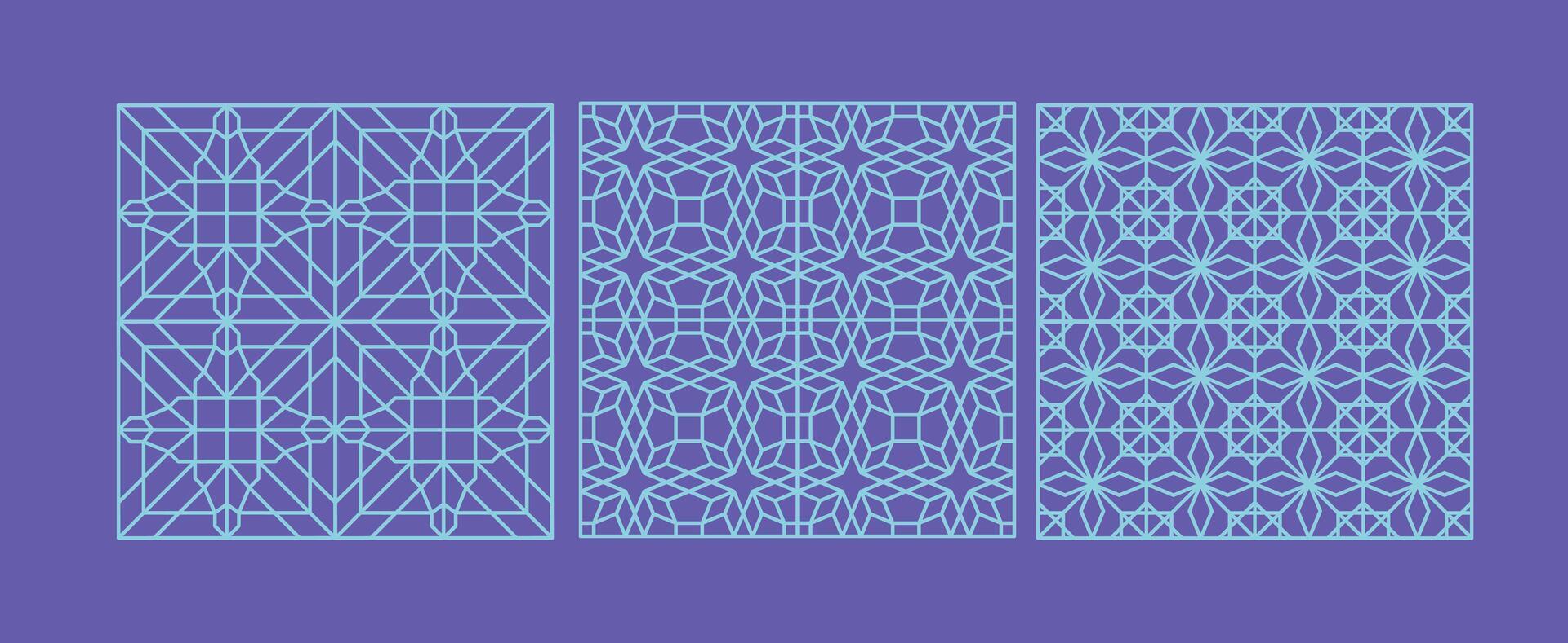Islamic Pattern Qisyatlah Outline vector