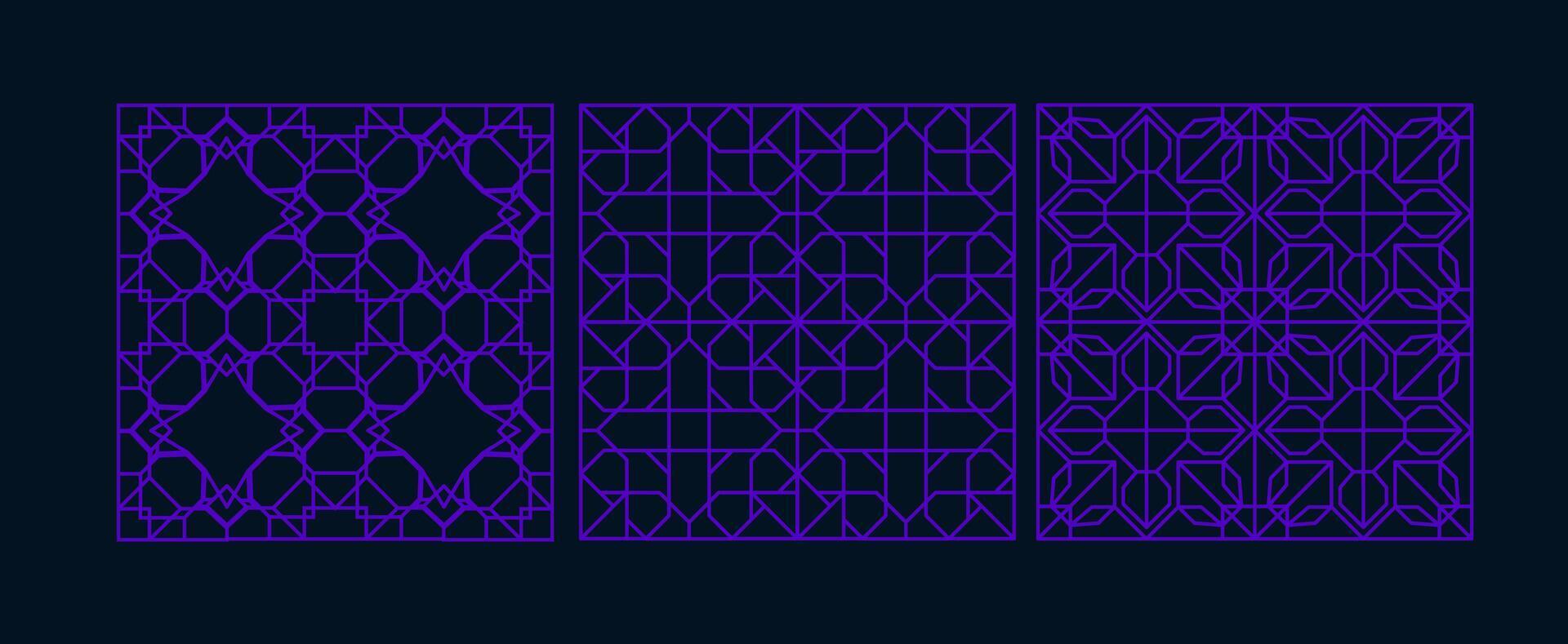 Islamic Pattern Kwayrah Outline vector