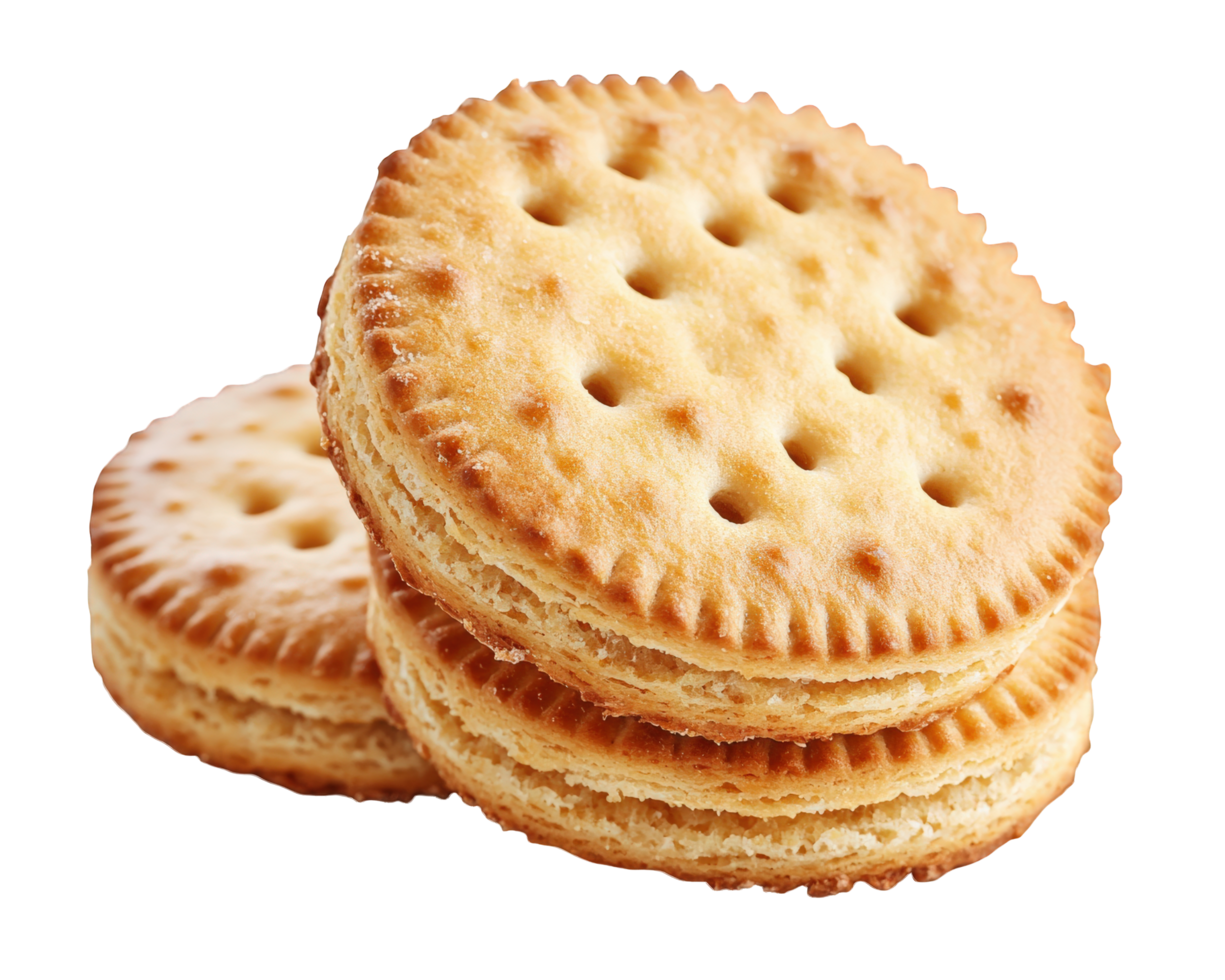 Three biscuits are stacked on top of each other png