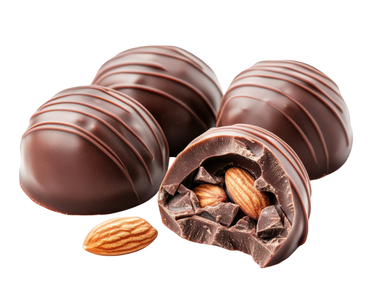Chocolate almond truffles png