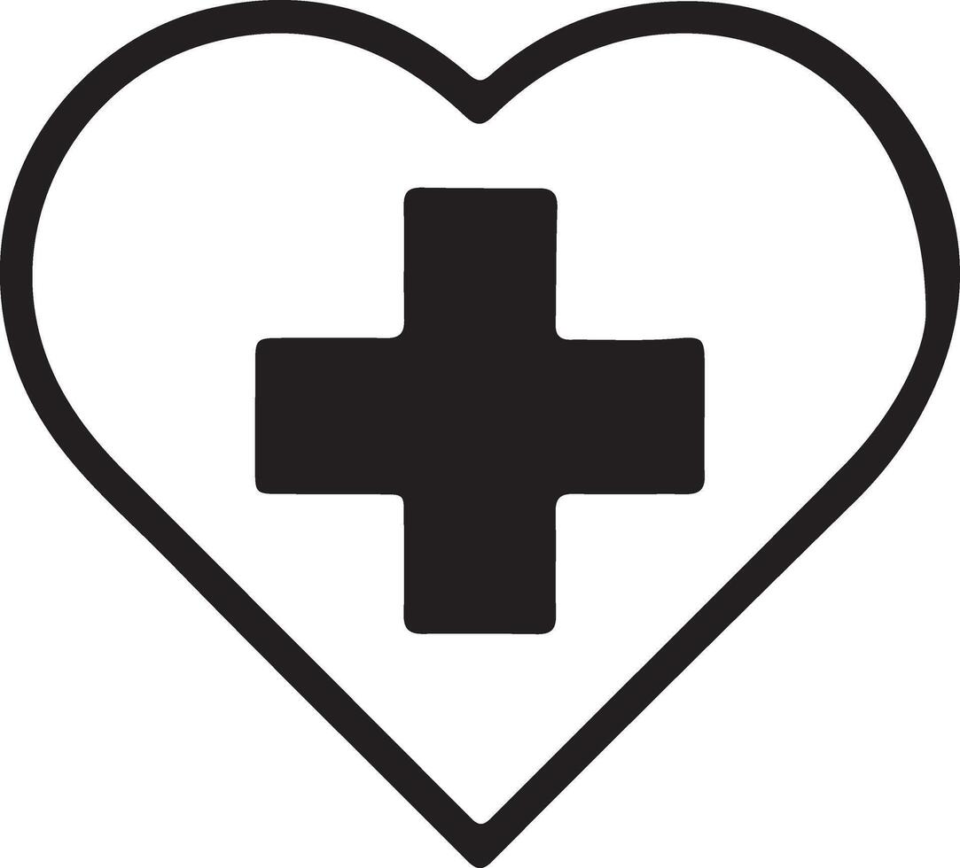Good health filled and stroke line art and illustration design. vector