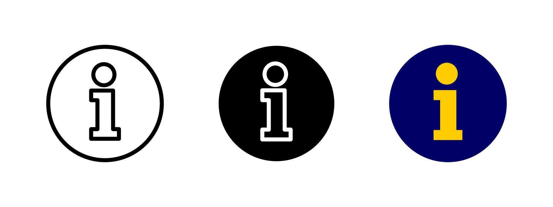 Information icon. Help and support illustration. Knowledge and assistance symbol for guidance, customer service and communication resources. vector