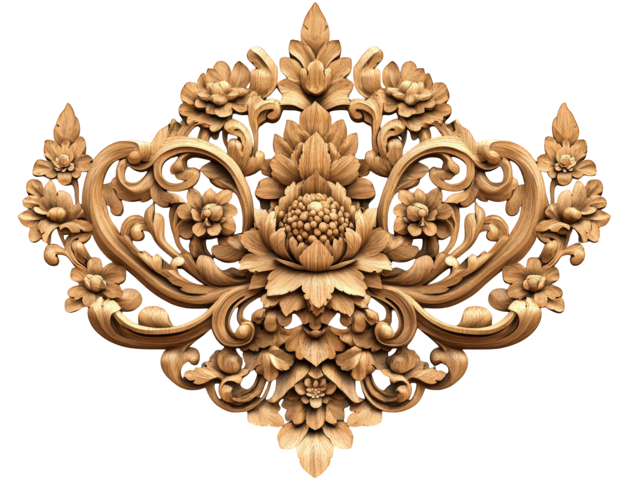 An ornate gold design on a black background png