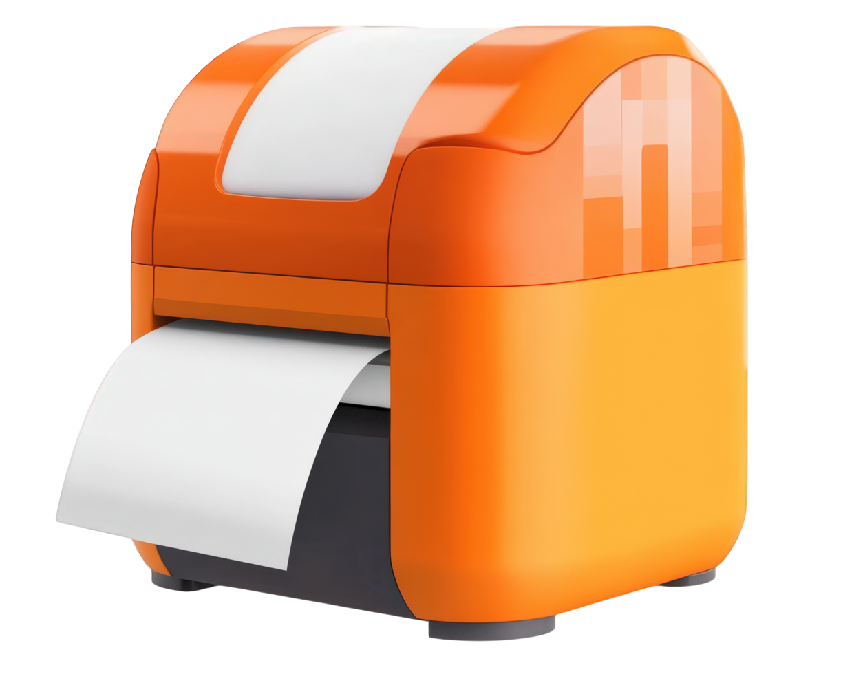 A paper printer with a roll of paper on top png