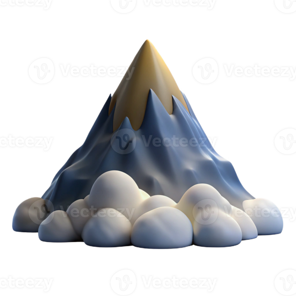 wonderful artistic A majestic mountain peak piercing through the clouds, dramatic lighting, landscape photography style genuine png