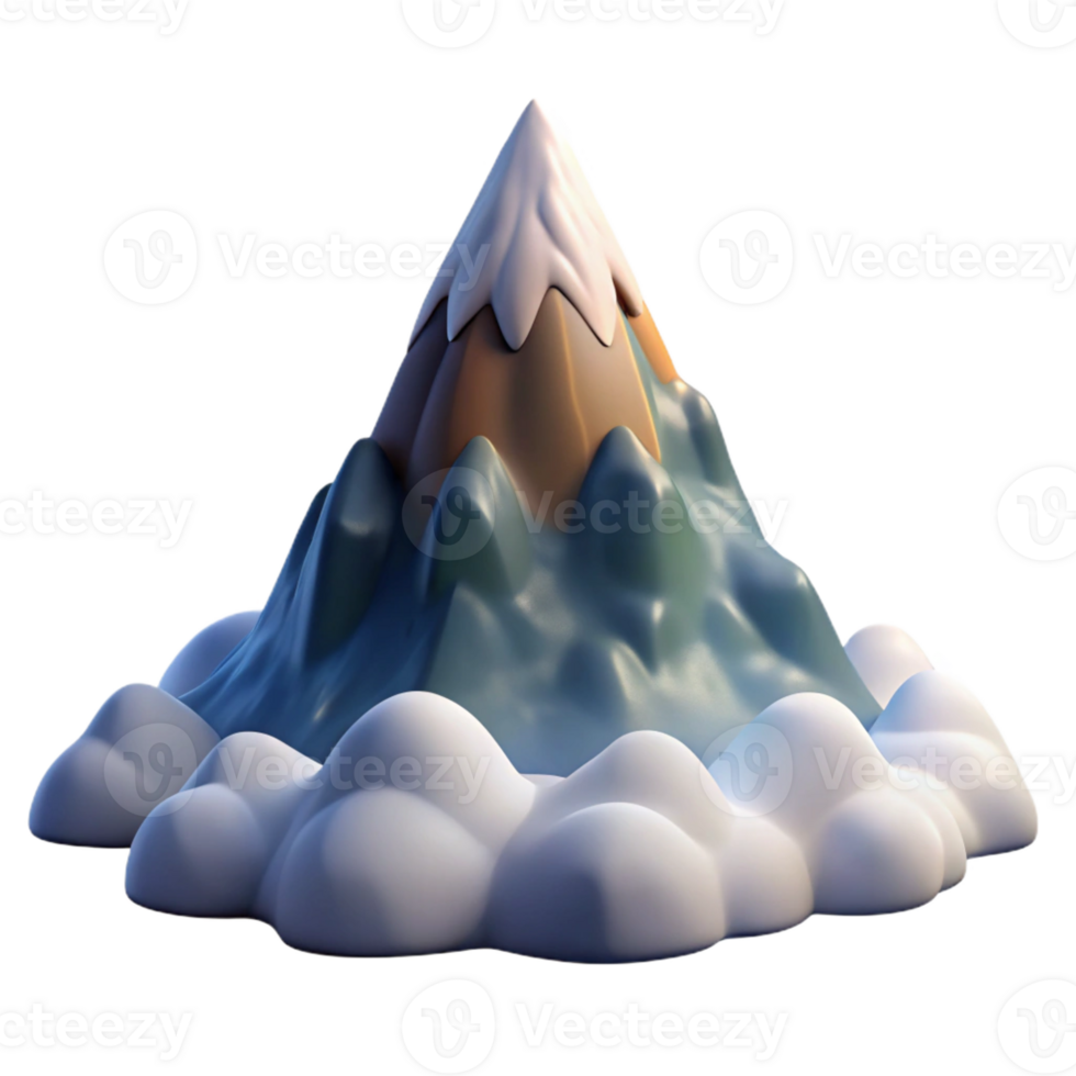 stunning artistic A majestic mountain peak piercing through the clouds, dramatic lighting, landscape photography style professional png