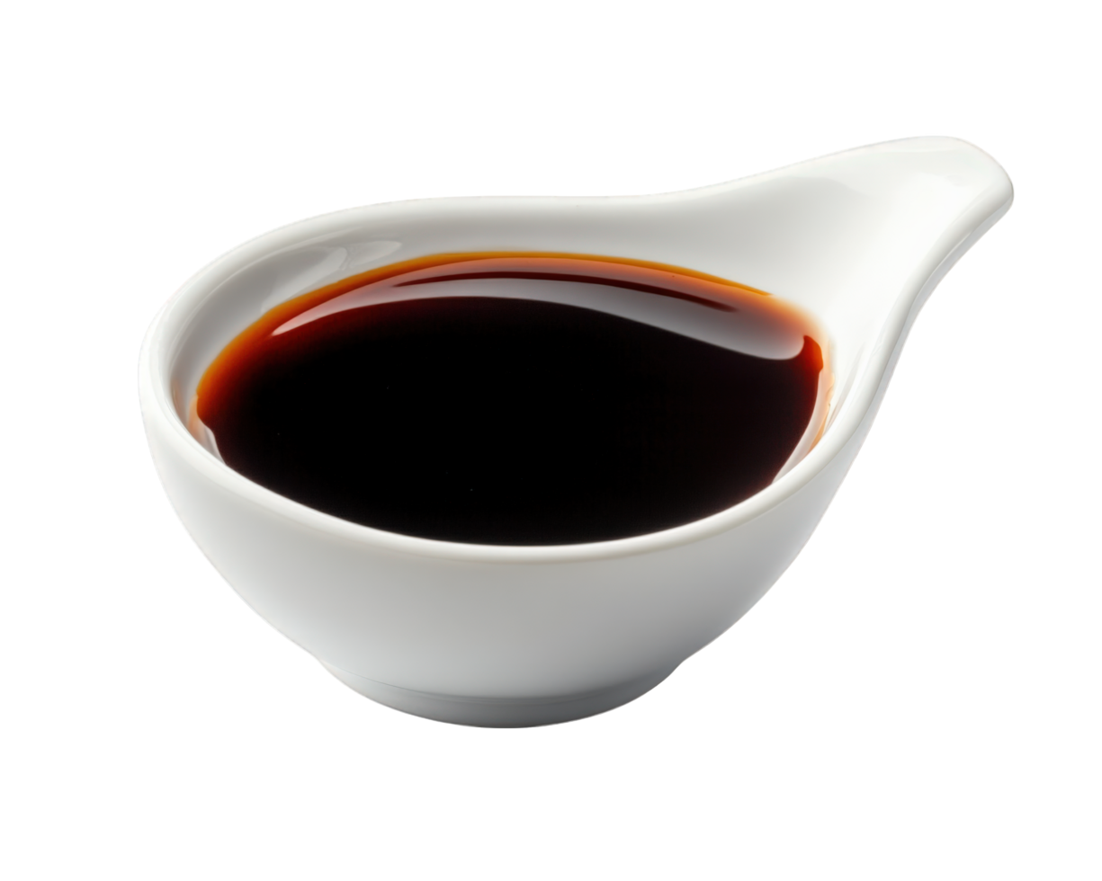 A white sauce bowl with a spoon of sauce png