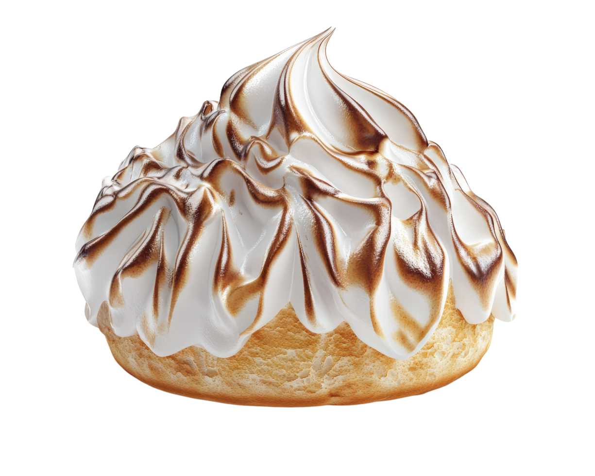 A pastry with white meringue on top png