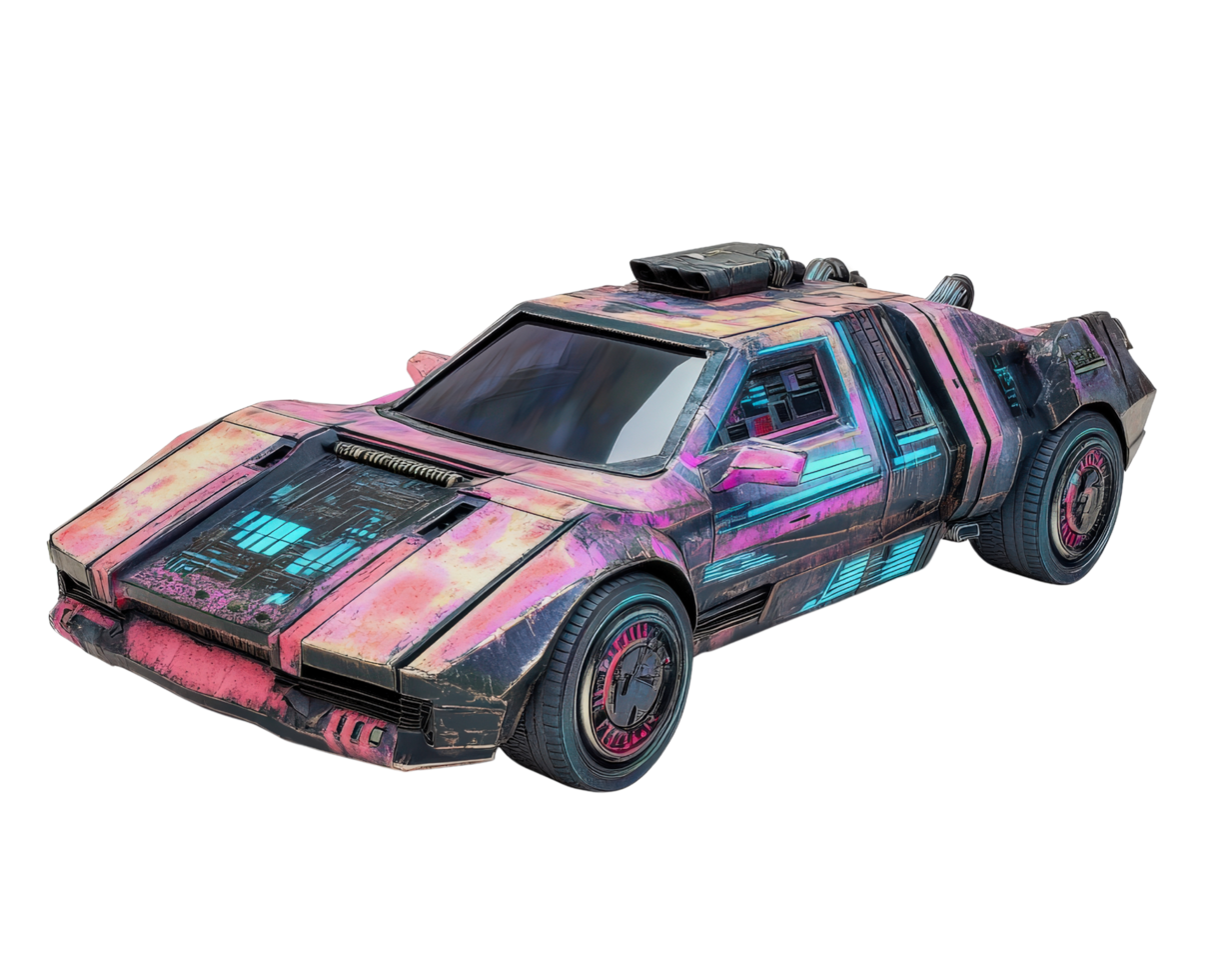 A car with a futuristic design on it png