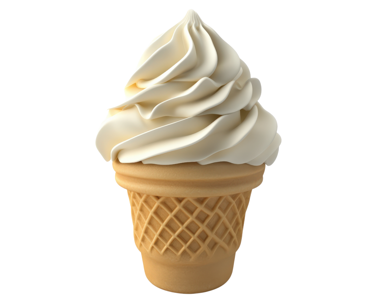 Ice cream cone 3d render png