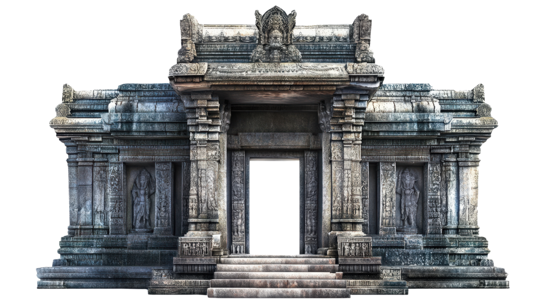Ancient temple with a doorway and pillars png