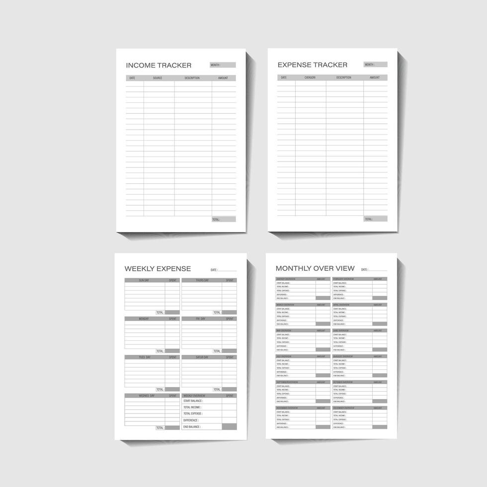 Budgeting and Financial Tracking Documents vector