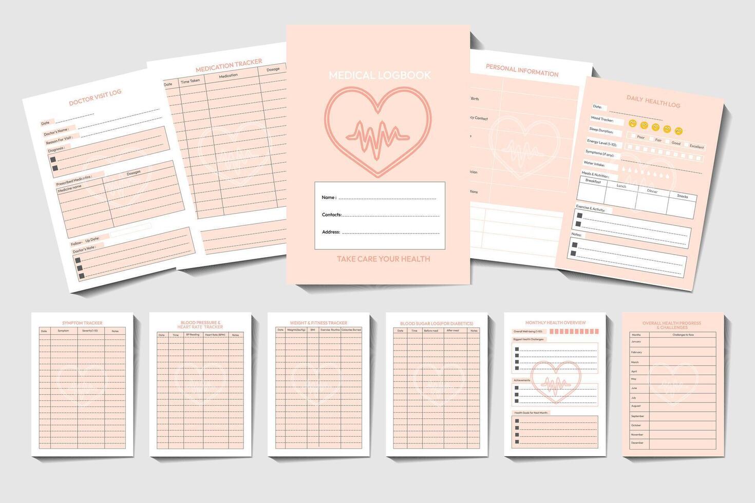 Health and Wellness Planner vector