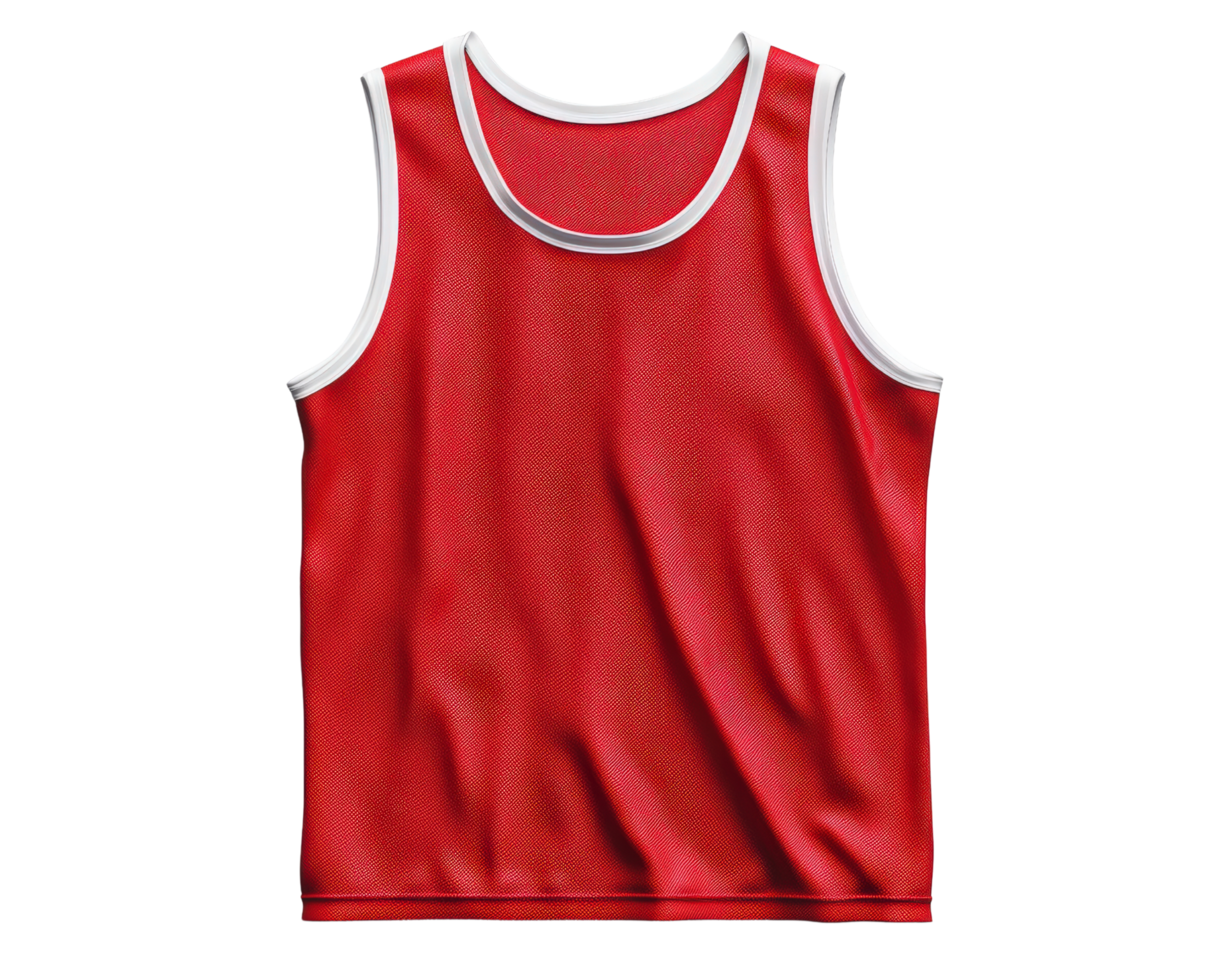 A red basketball jersey on a black background png