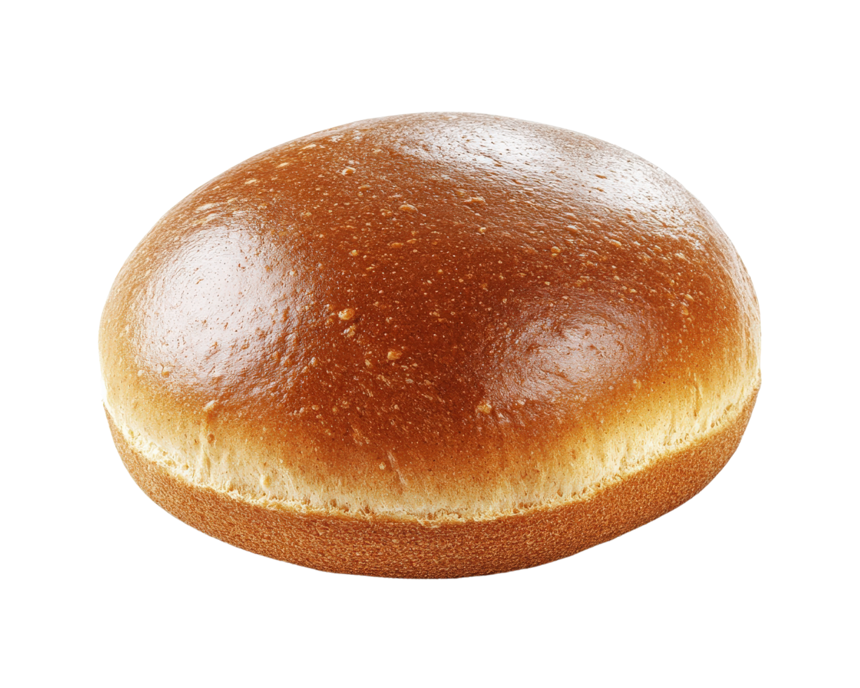 A close up of a bun on a black background png