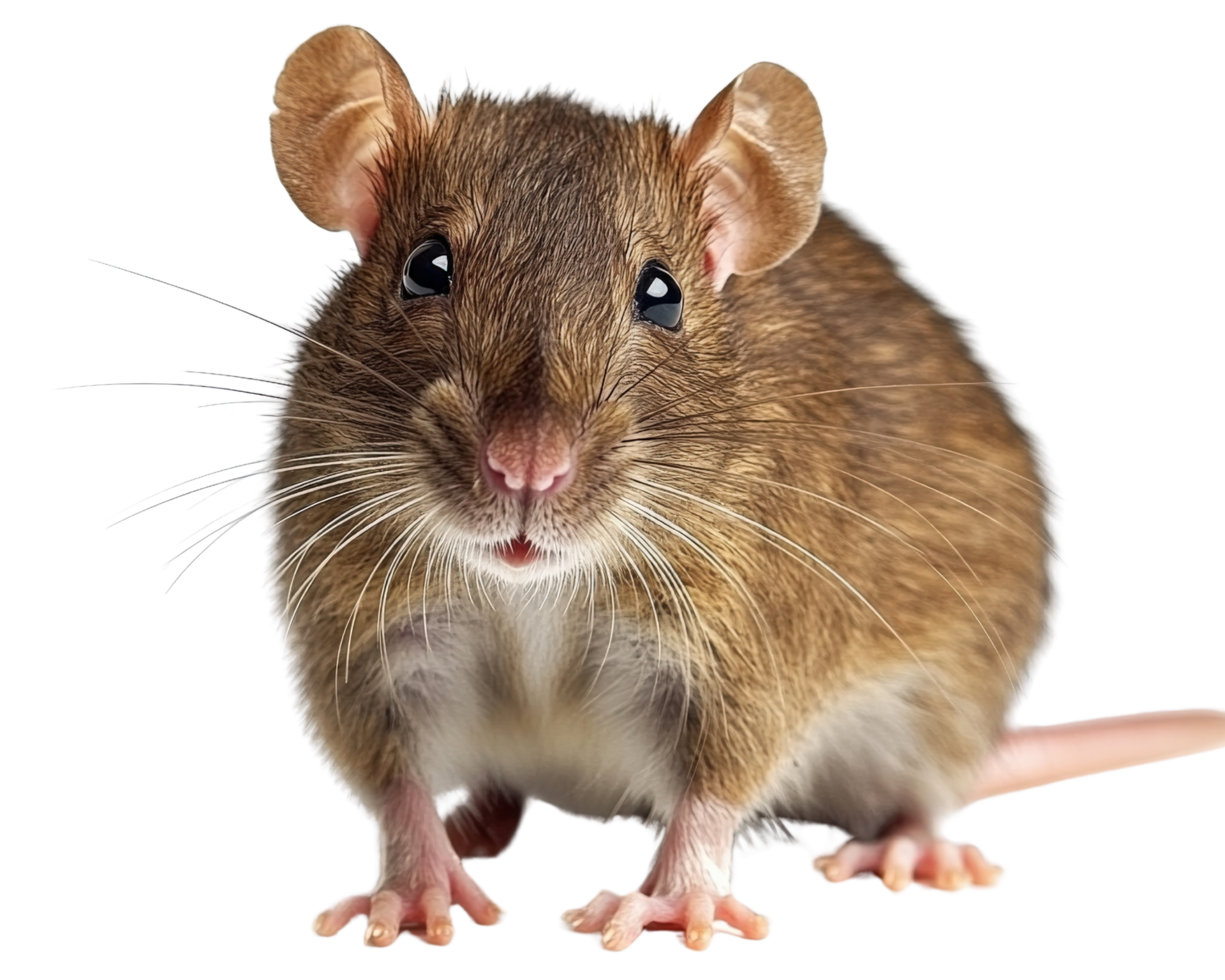 A brown rat is standing on a black background png