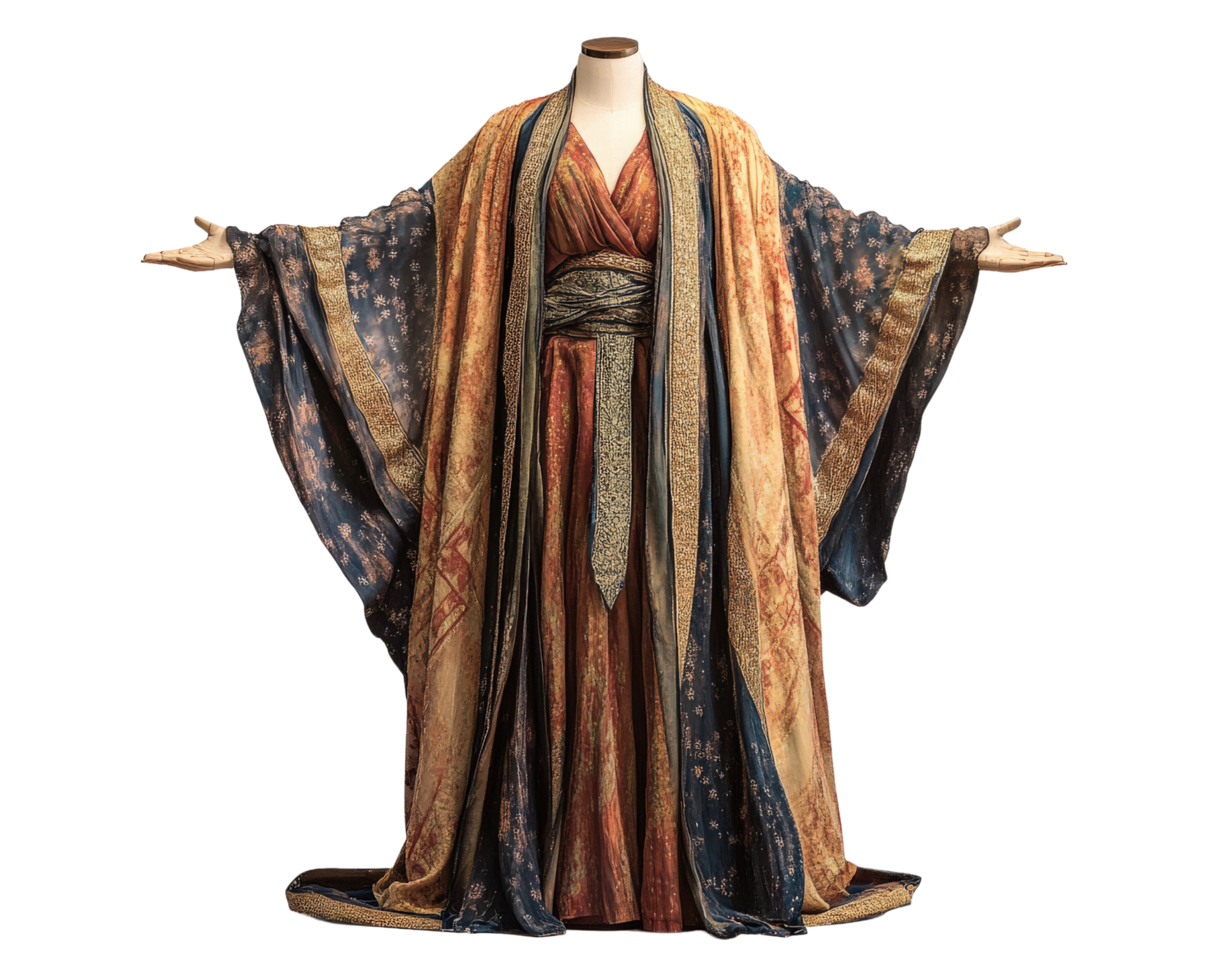 An image of a woman dressed in a long robe png
