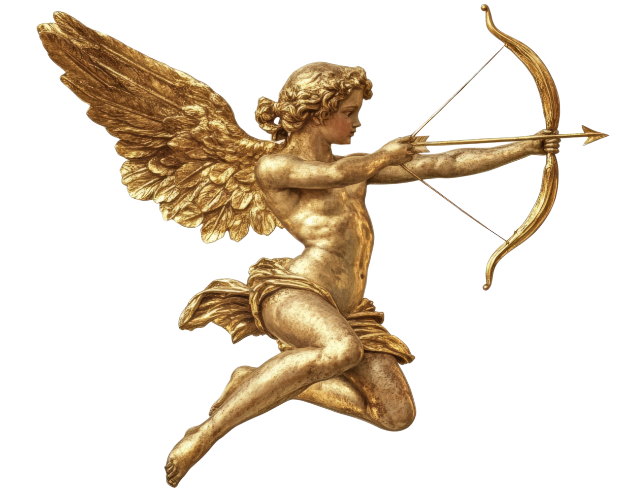 An angel with a bow and arrow png