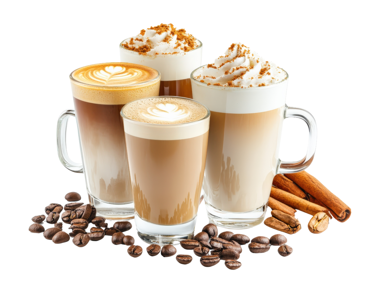 Coffee drinks with cinnamon and cinnamon png