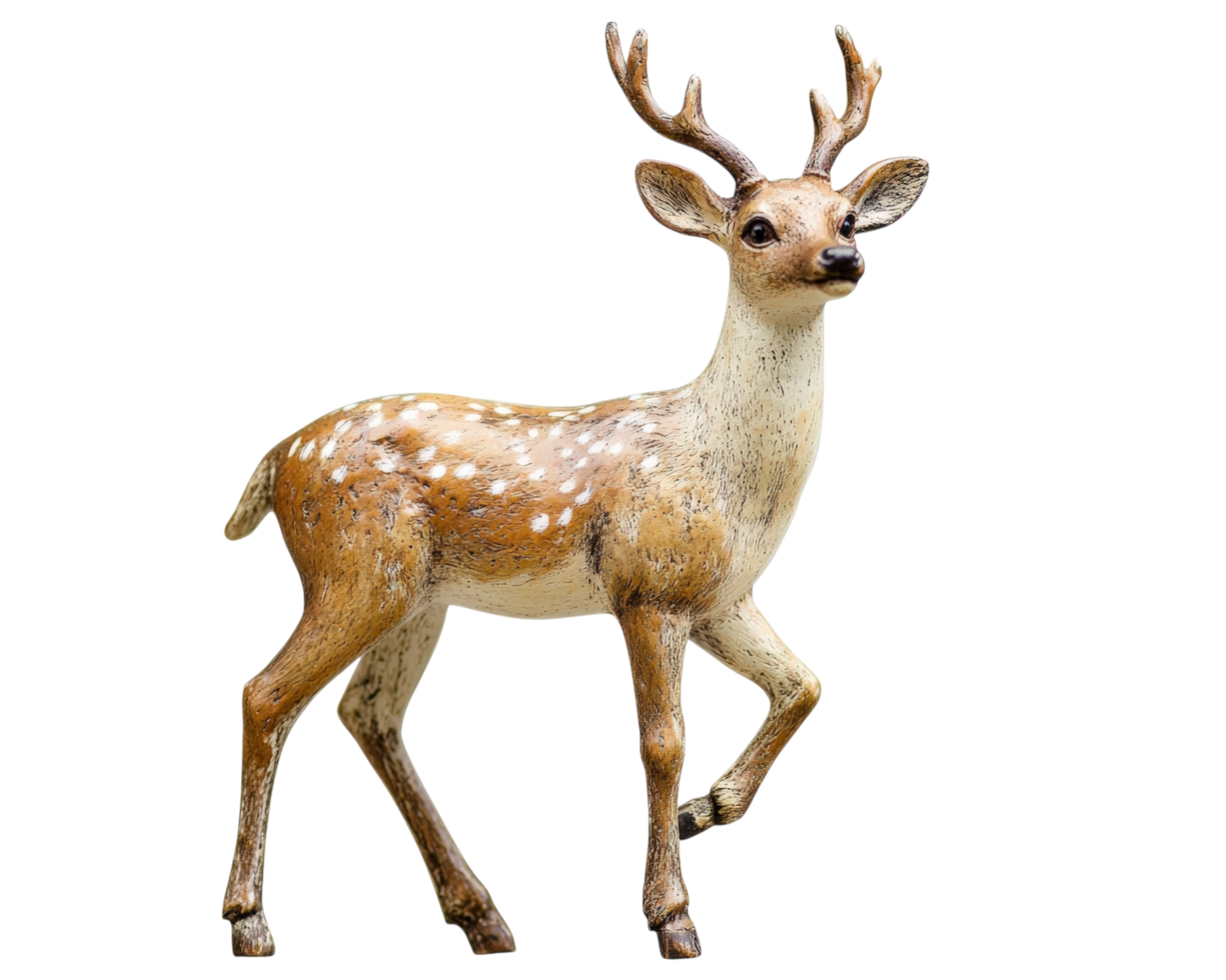 A statue of a deer on a black background png