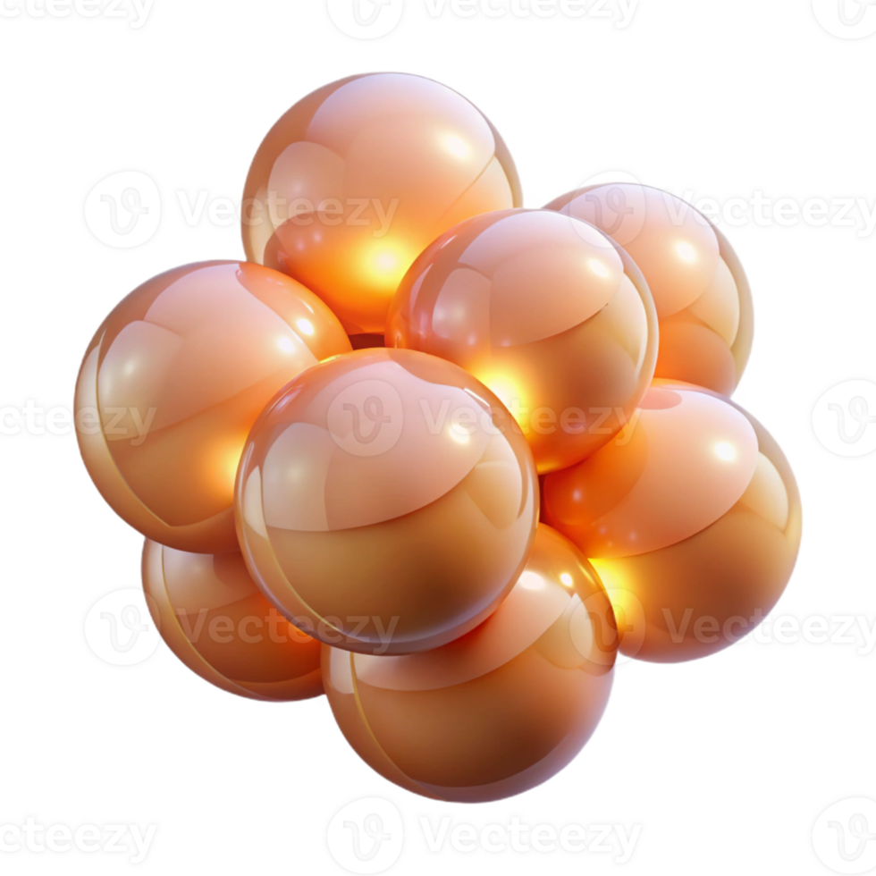 serene classic Interlocking, translucent orbs of varying sizes, emitting a warm, ambient light, in a minimalist, Scandinavian style 4K png