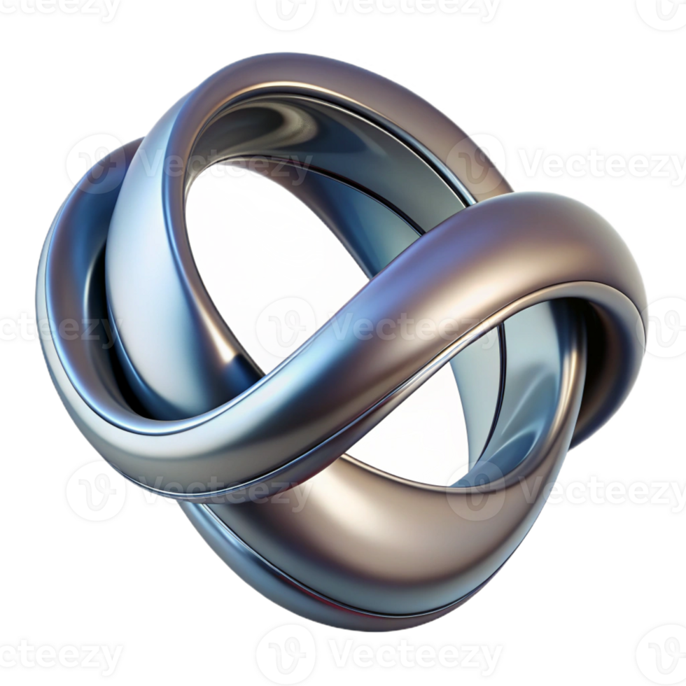 beautiful minimalist A flowing, ribbon-like form, twisting and turning in space, with a metallic, reflective surface, in a futuristic, abstract sculpture style genuine png